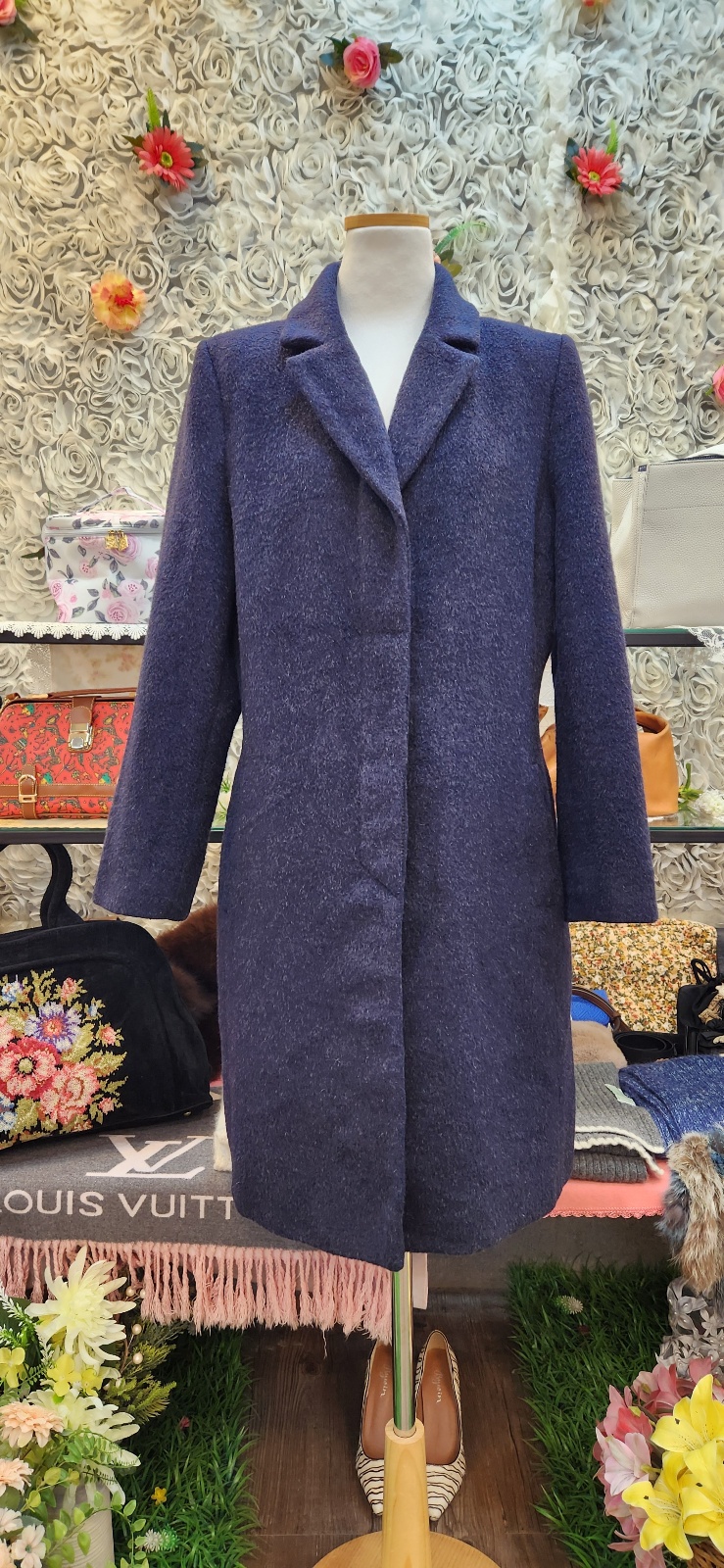 Laura Ashley 모직 (모헤아 + 알파카) 롱코트 (77)