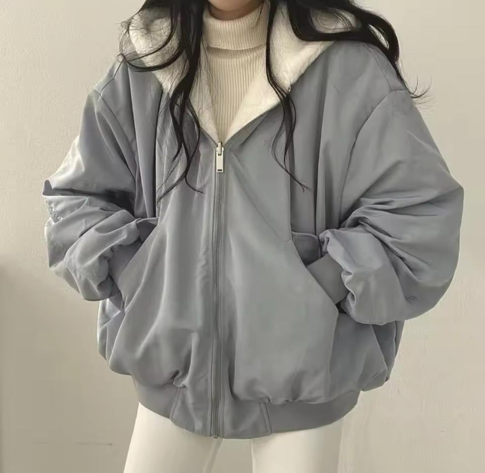 여자 오버핏 항공양털점퍼