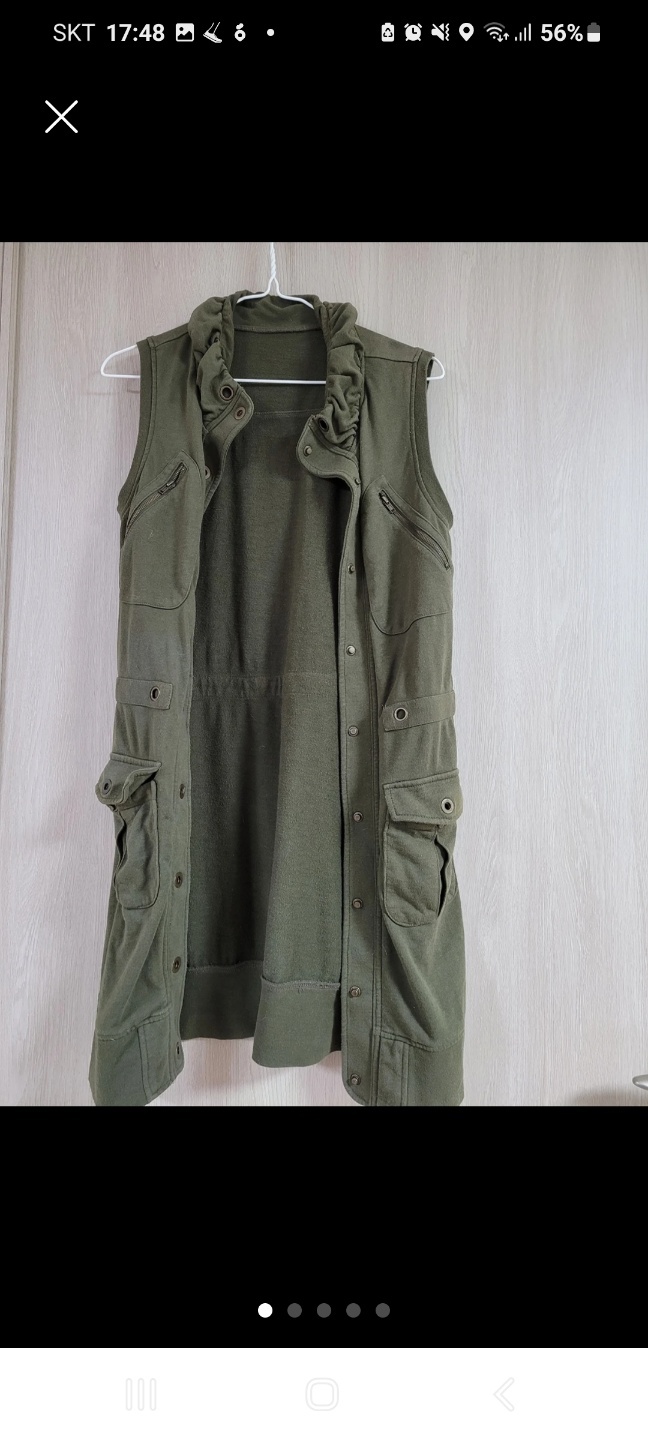 일본 카키색 베스트