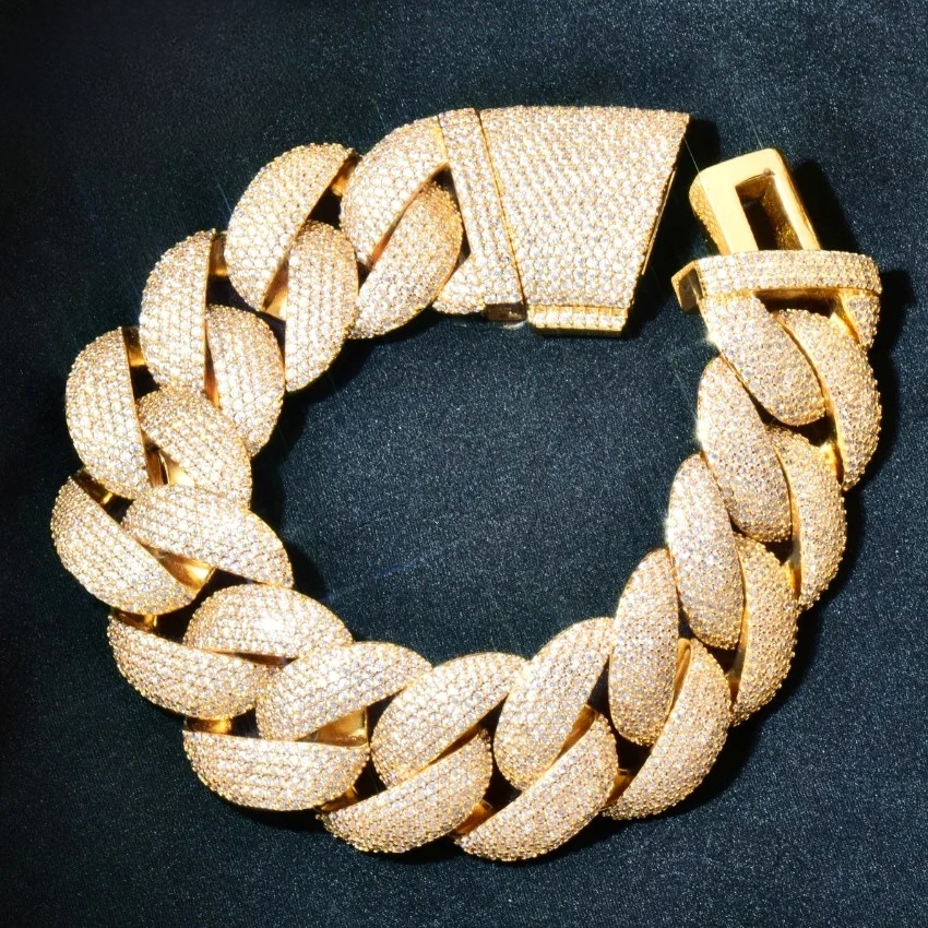 22mm 랩 다이아 아이스 쿠바ST 팔찌 최고등급