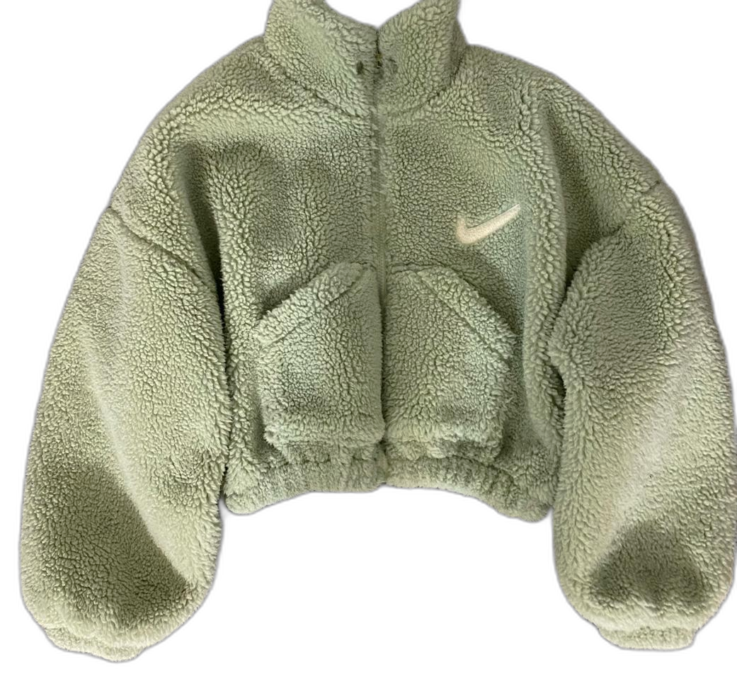 나이키 스우시 로고 크룹 후리스자켓