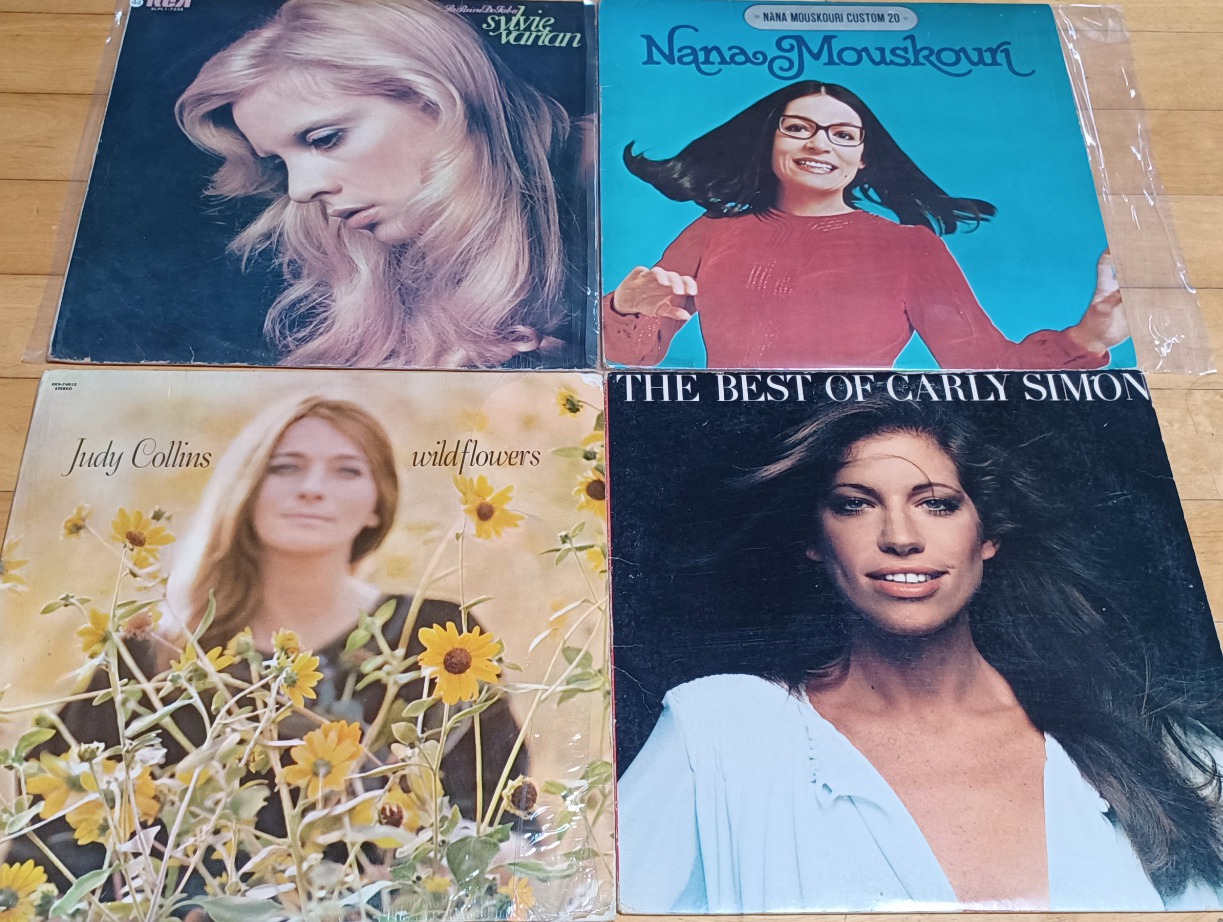 실비 바르탕,나나 무스쿠리,주디 콜린스,캘리 사이먼/LP음반 4장 입니다
