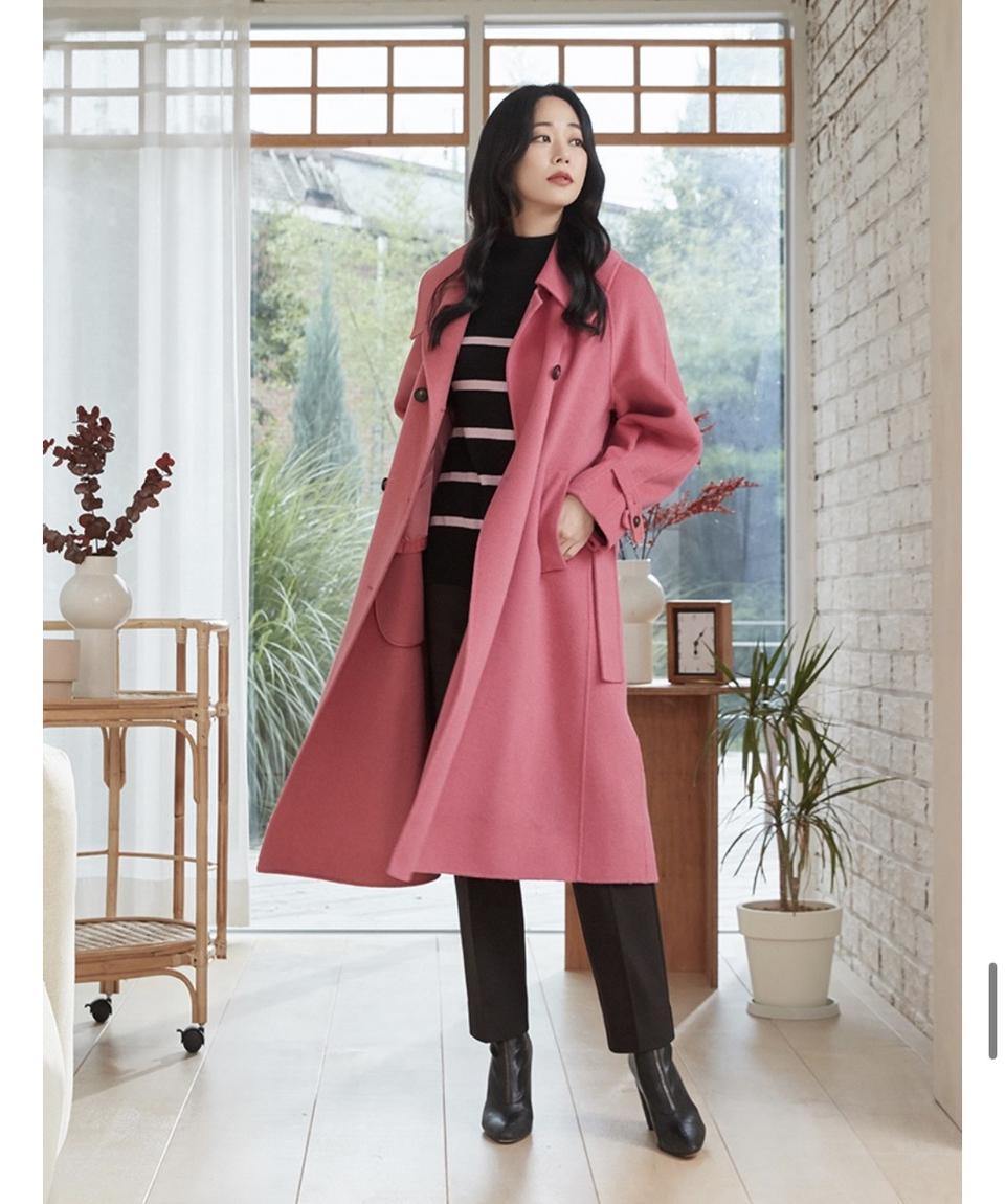 새상품) 김효진 핸드메이드 울 롱코트