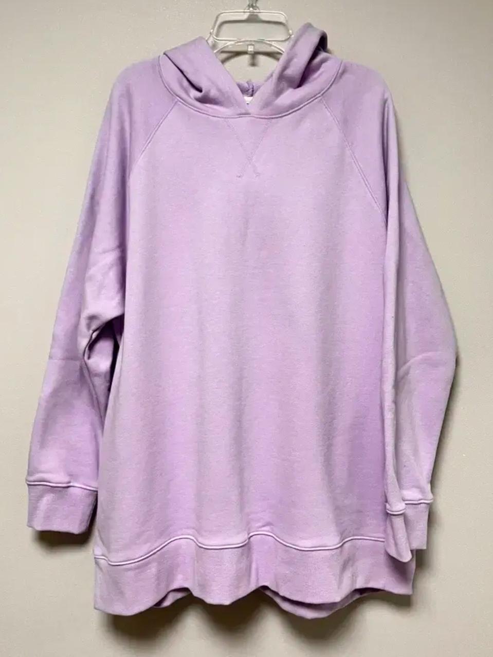 (F) 후드 맨투맨 스웻셔츠 라일락 한번 착용