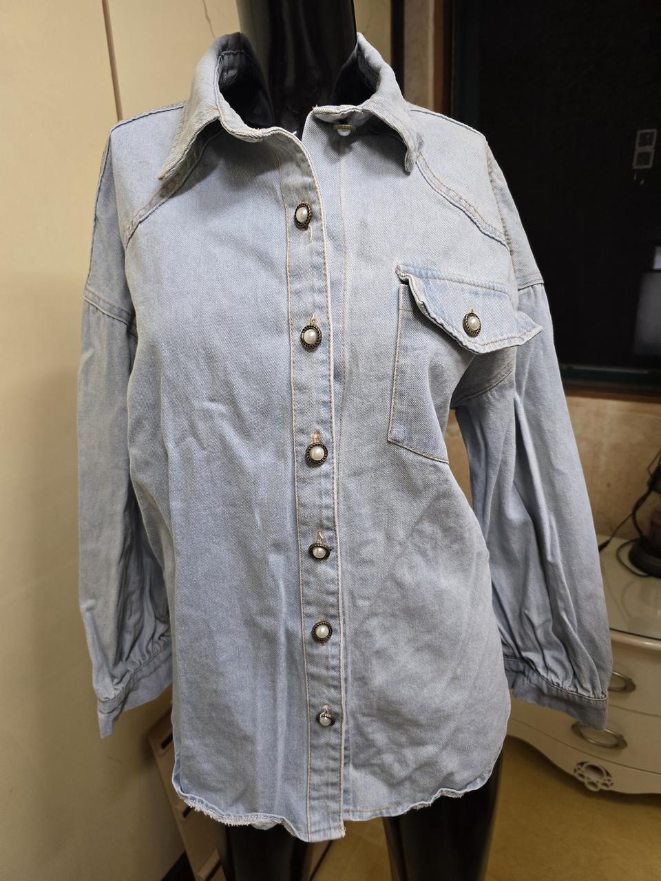 진주데님셔츠