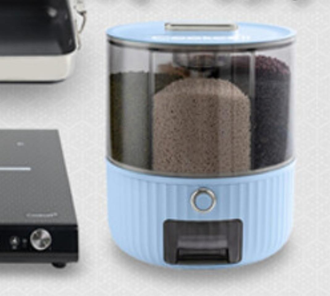 쿡셀 36도회전 원터치 잡곡통/6칸 7kg보관