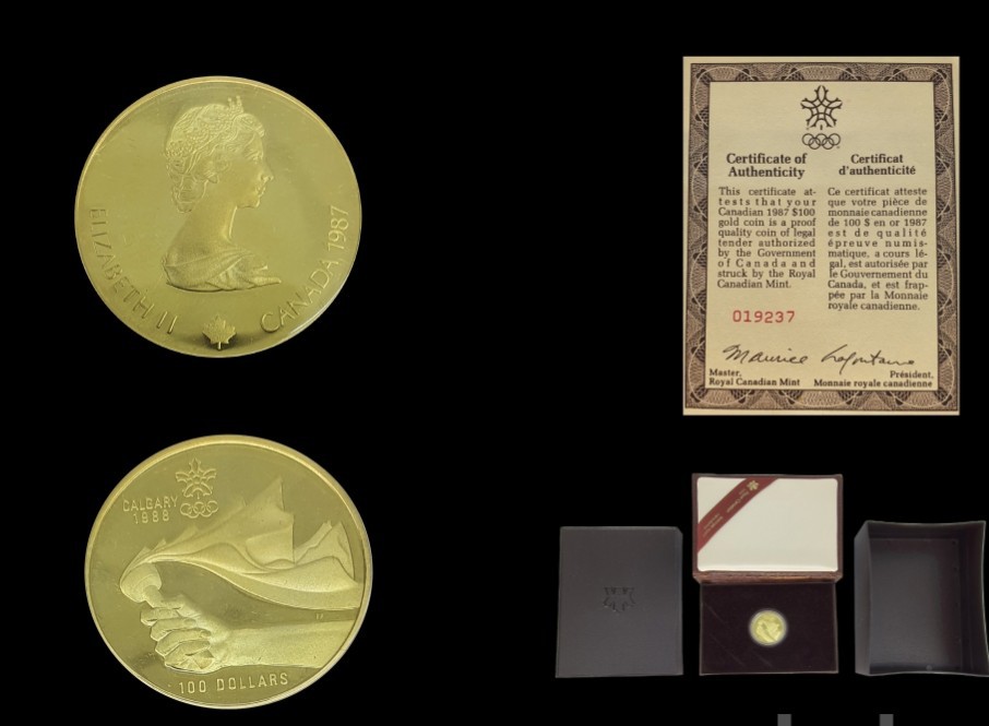1987년 캐나다 캘거리 동계올림픽 기념 금화
