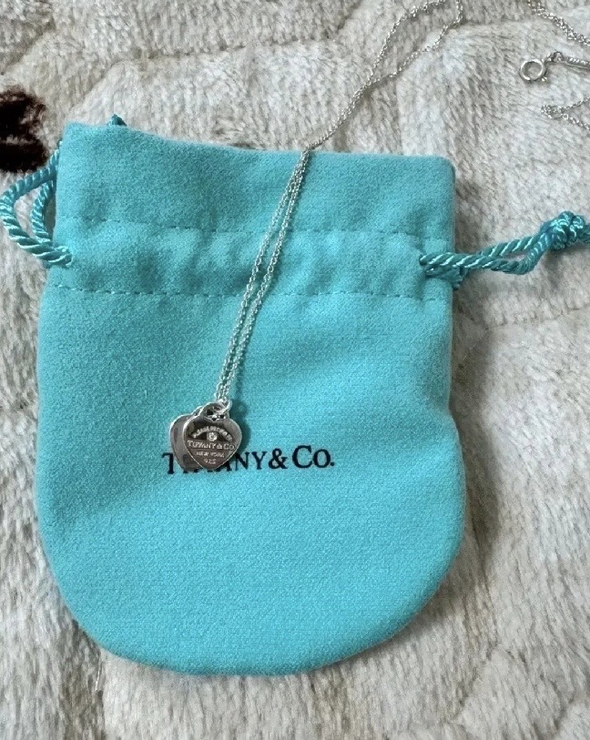 (영수증포함) 티파니앤코 다이아 더블하트 목걸이