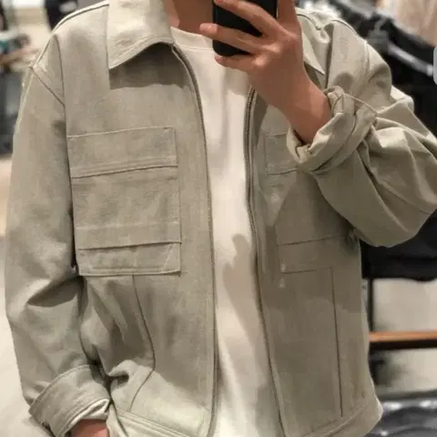 [리버클래시] 선염 데님 집업 자켓