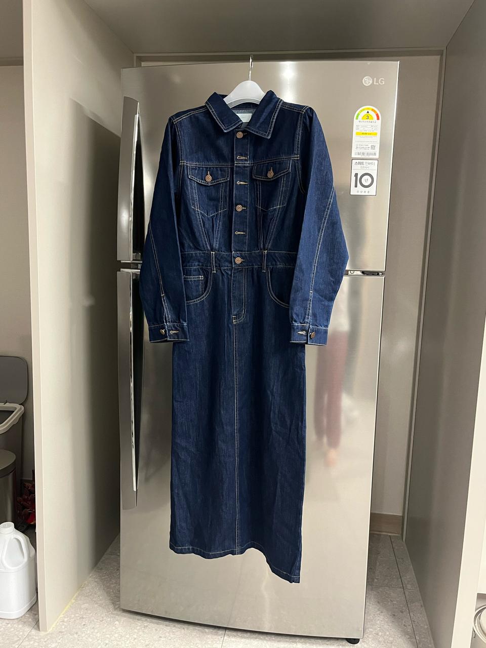 데님 롱원피스