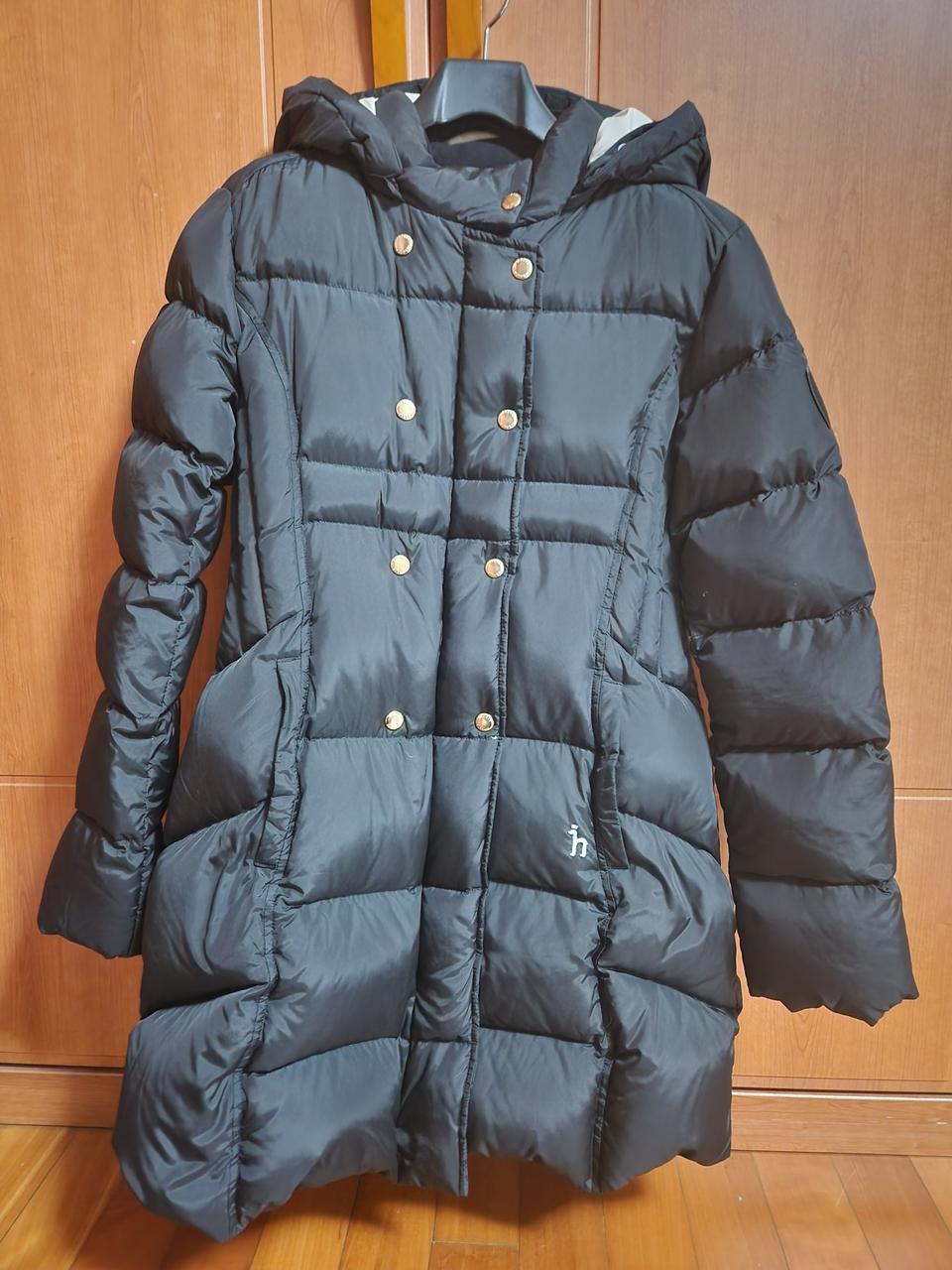 새제품 헤지스구스다운 블랙165