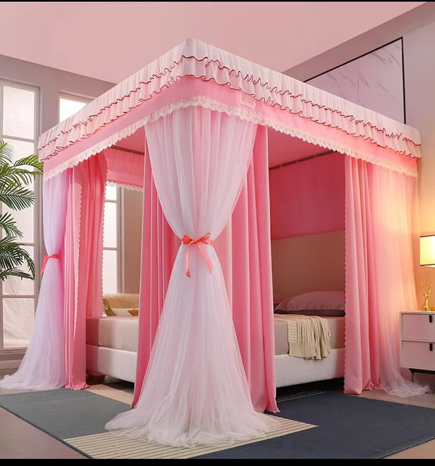 침대캐노피 퀸사이즈 핑크새상품