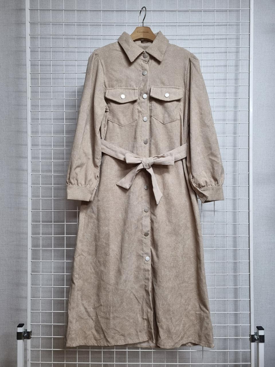 셔츠형 골덴원피스