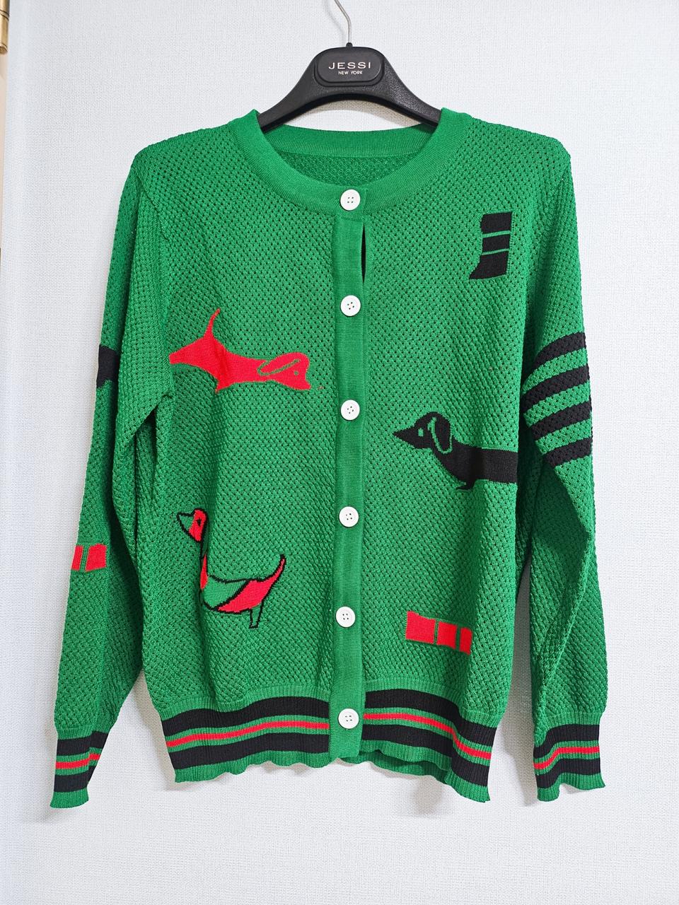 새상품 66-77 니트 가디건 티셔츠