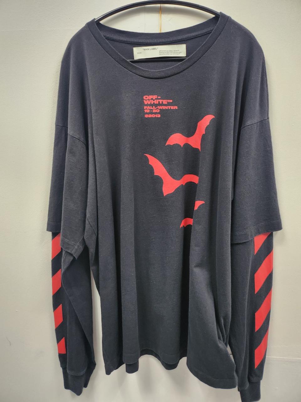 오프화이트 11주년 디아고날 티셔츠 오버핏 XL