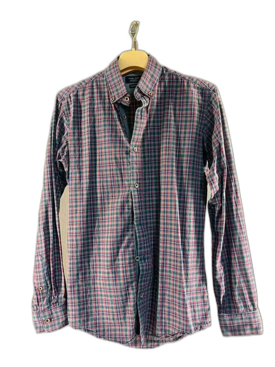 자라 남성 체크셔츠