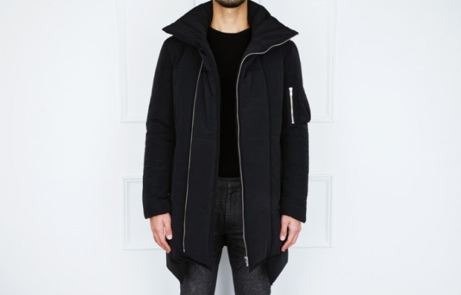 인사일런스 하이넥 투웨이지퍼 겨울 파카 롱패딩 코트 (블랙)