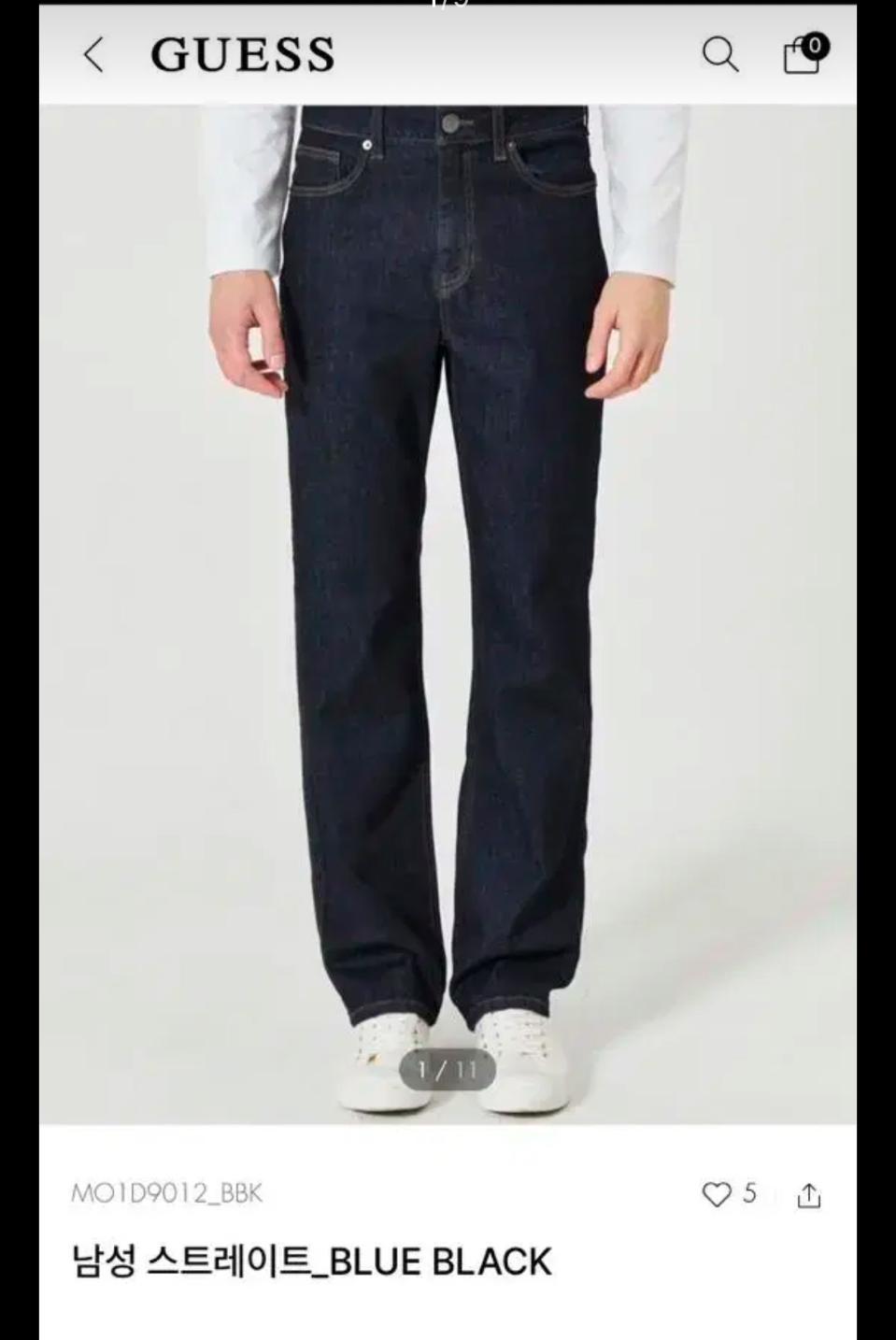 게스 블루블랙 데님진 (남성 / 허리 30)