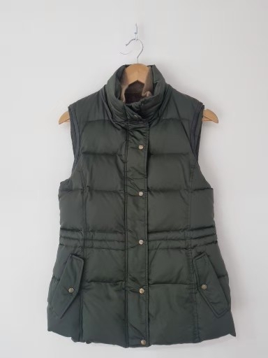 헤지스 프리미엄 덕다운 카키 패딩 조끼(55-55반)