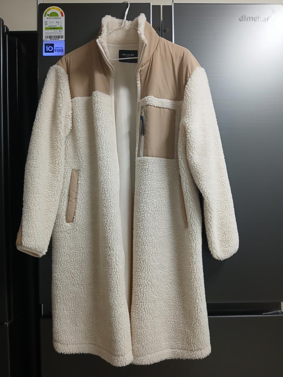 릴리전* 폭신따뜻 부클 플리스 롱코트(95)