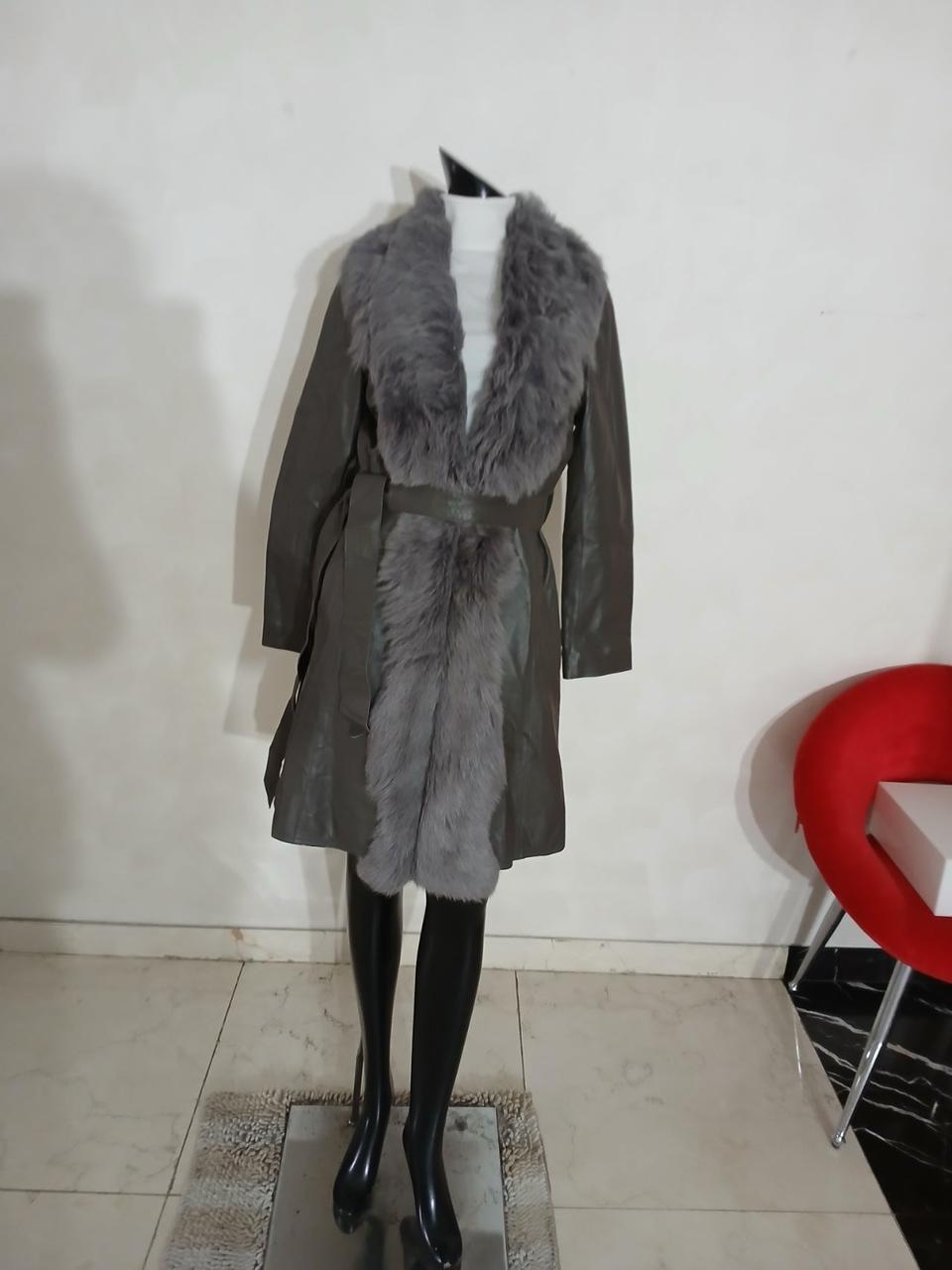 헤스티지 천연 양가죽 양털 롱패딩