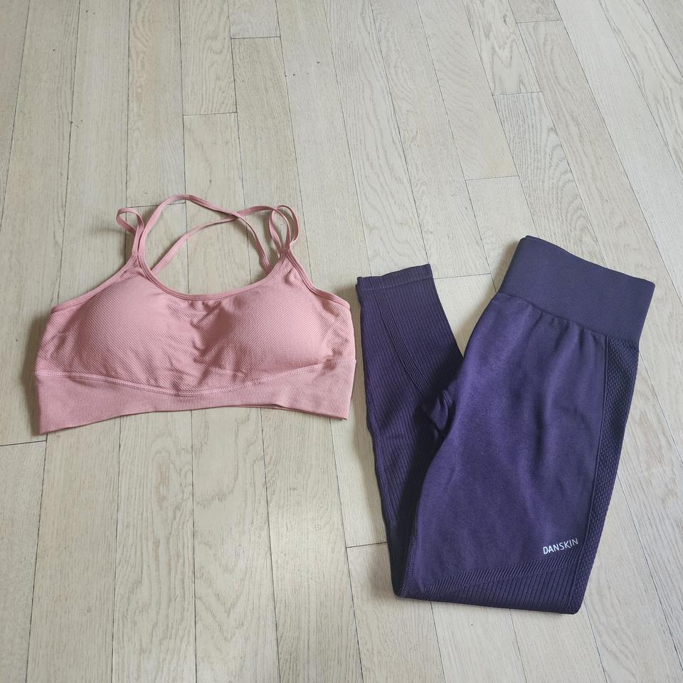 단스킨 핑크탑m +단스킨 퍼플레깅스 L사이즈