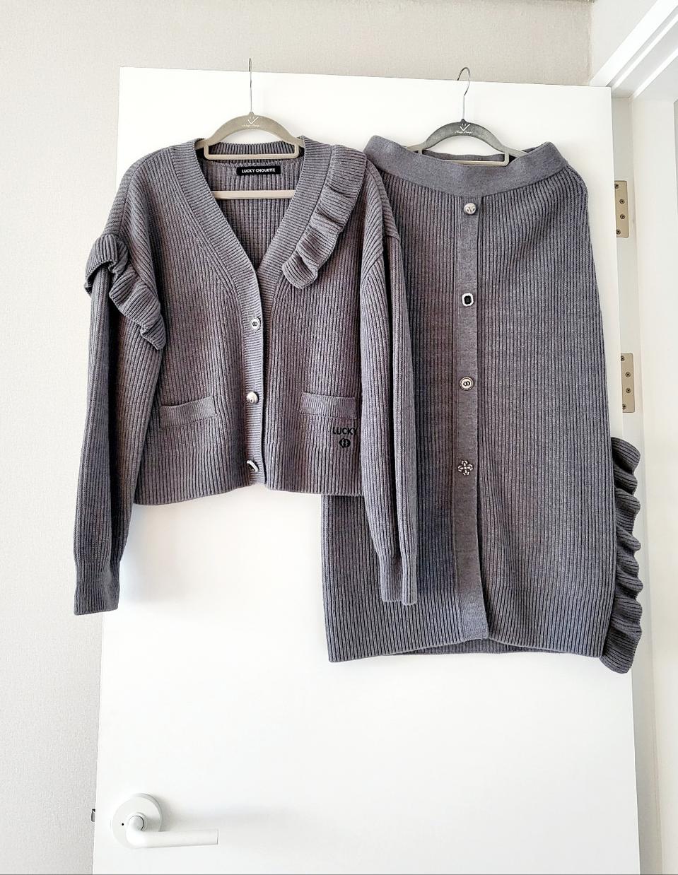 럭키슈에뜨 셋업셋트/가디건.스커트