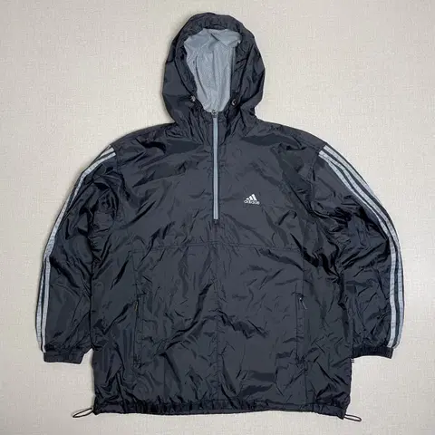 [택포] 아디다스 아노락 후드 점퍼 블랙 100