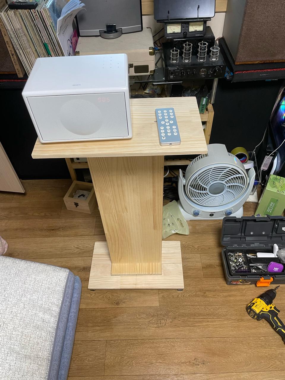 제네바스피커  자작 스탠드 포함