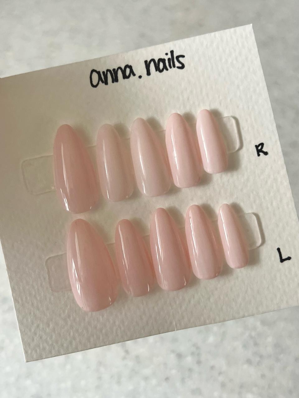 *수제 네일팁판매* <연핑크 원컬러>