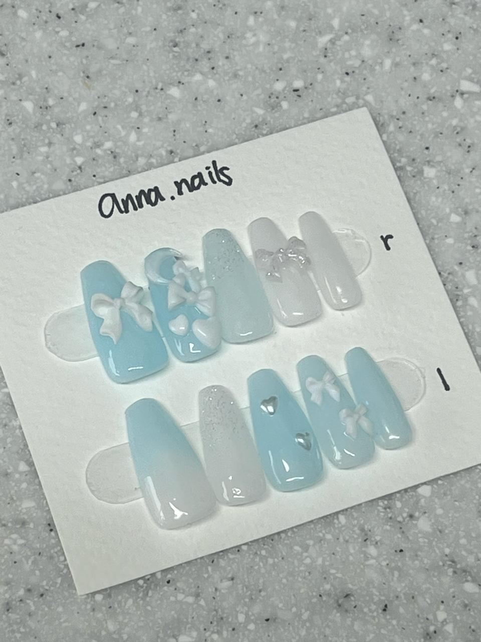 *수제 네일팁 판매* <블루밍>