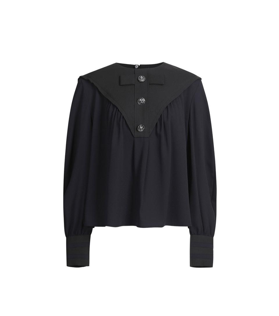 럭키슈에뜨 세일러 블라우스 36(55) 사이즈 여유, 리본, 뒤세일러카라