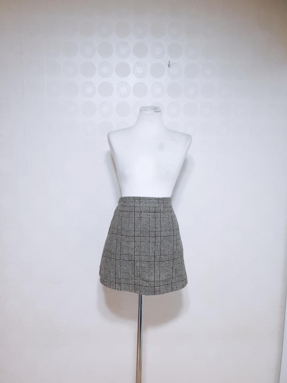 (반바지있음)겨울치마55 체크치마55 모직치마55 치마반바지55