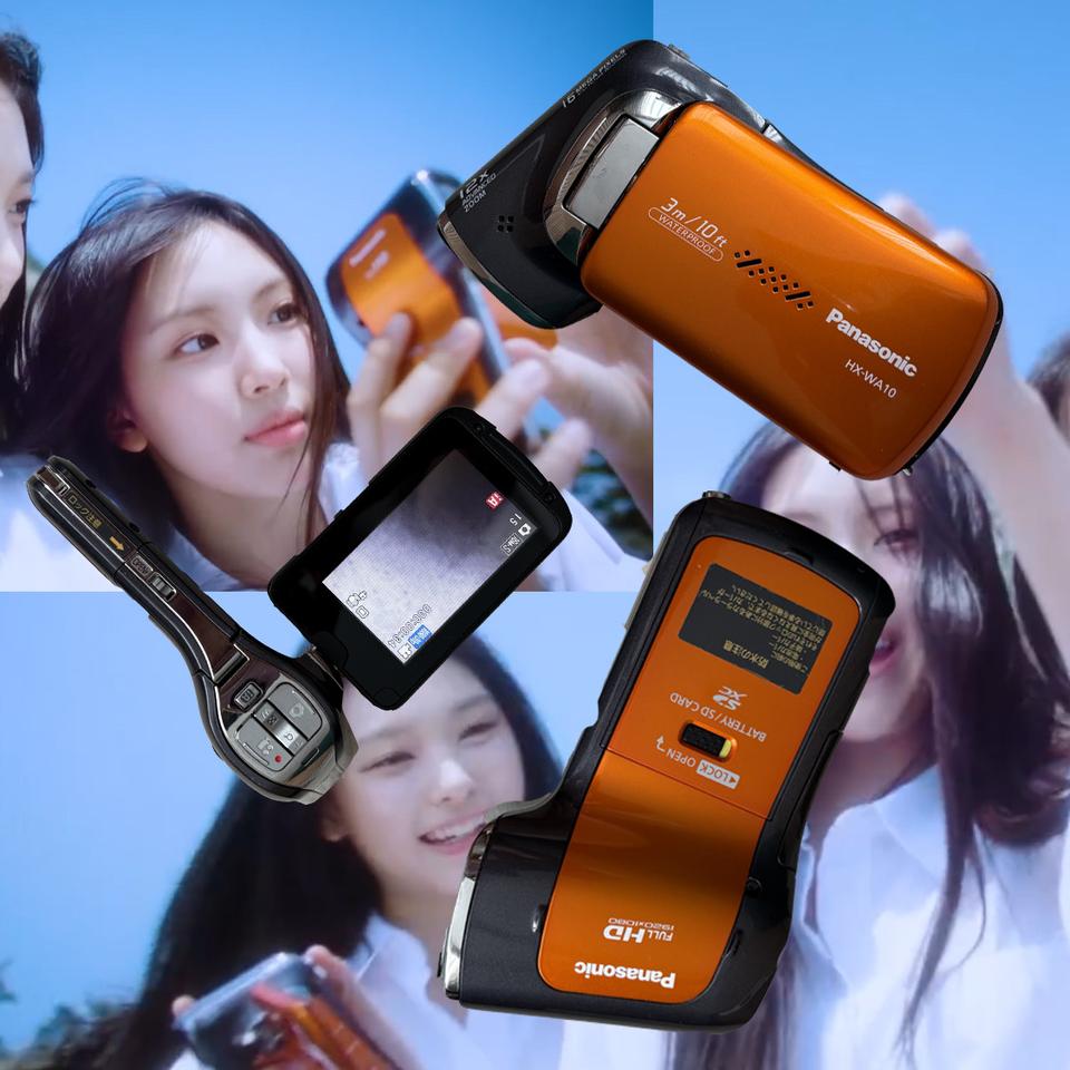 뉴진스, 블핑 로제/파나소닉 HX-WA10 오렌지 빈티지 캠코더