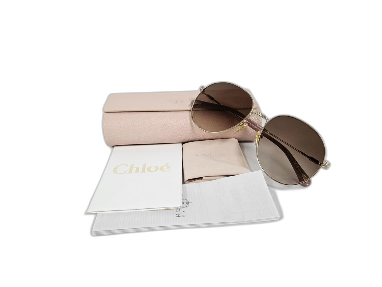 끌로에 명품 브라운 라운드 메탈 선글라스[새상품/정품]