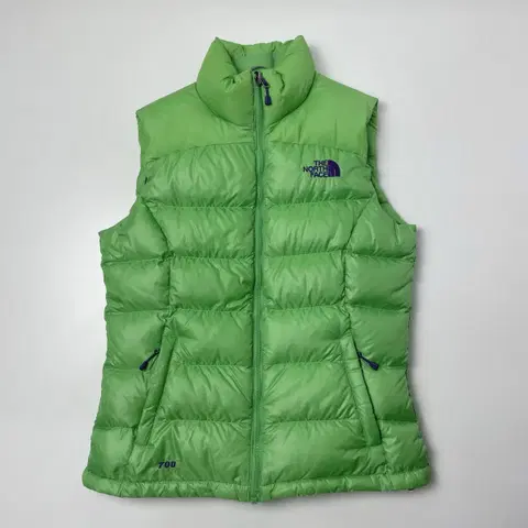 [택포] 노스페이스 미노이패딩 거위 패딩 조끼 그린 85