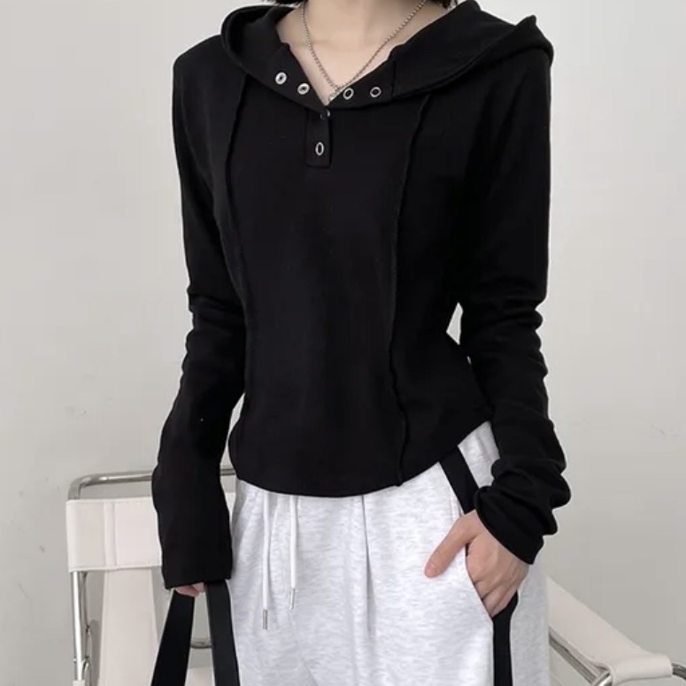 새) 통통 통통제작 똑딱이 후드 슬림티셔츠