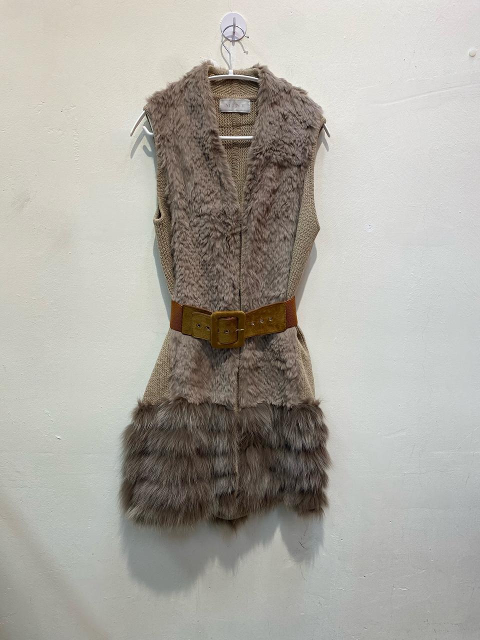 (한섬)MINE 마인 리얼 퍼 조끼