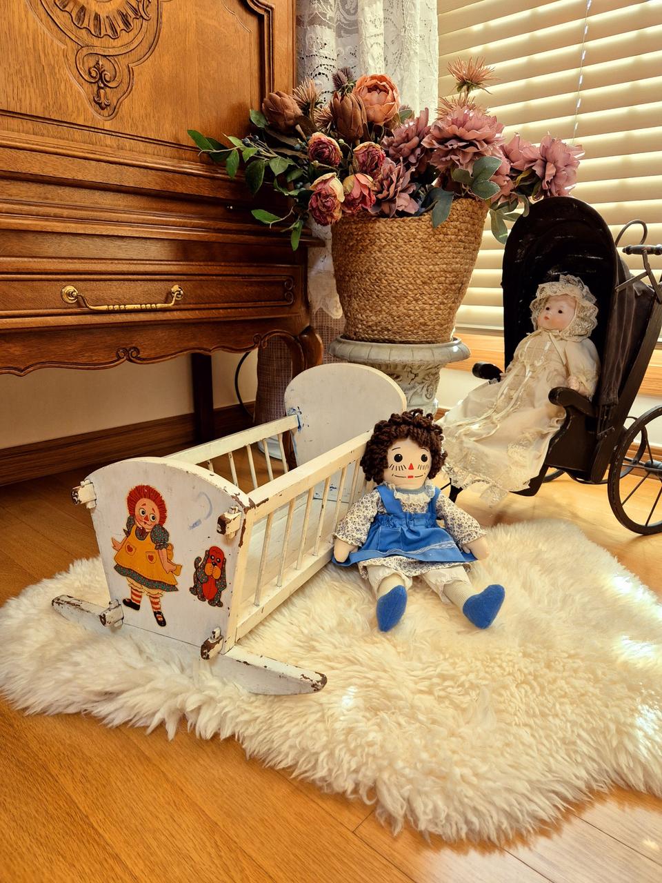 ❤프랑스앤틱  쉐비 인형 요람