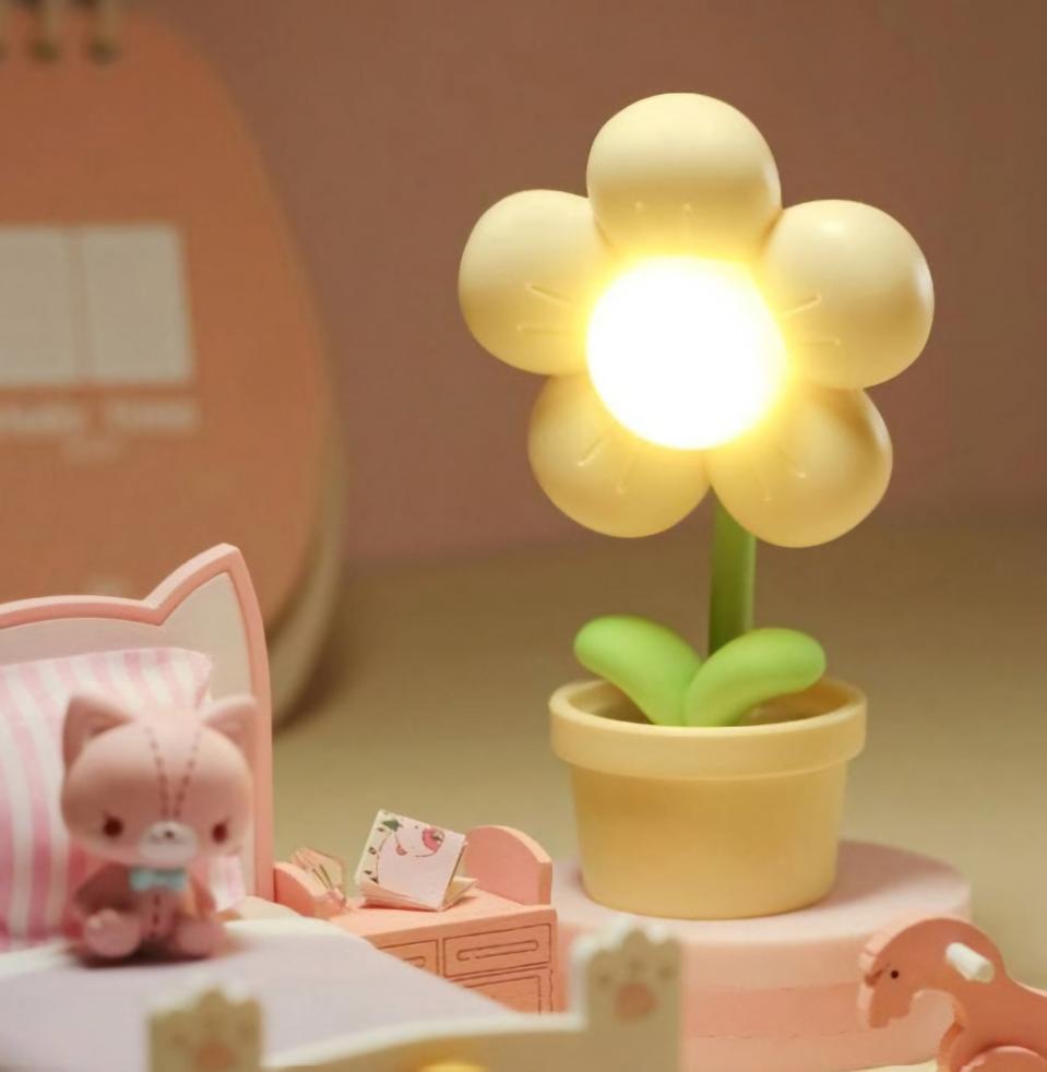 꽃모양 플라워 원터치 무드등 램프 수유등