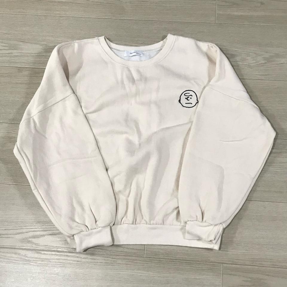 스누피 아이보리 맨투맨