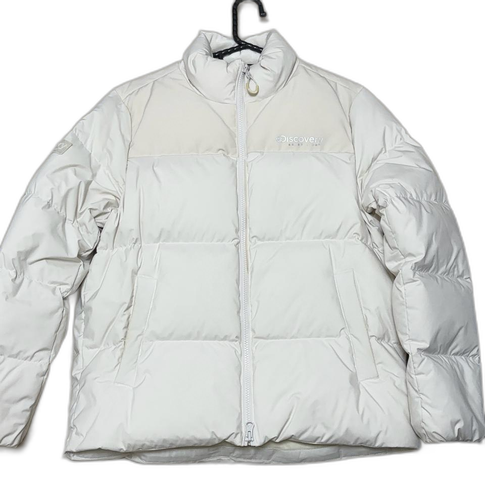 디스커버리 반슬리 여성 RDS 다운 숏패딩 아이보리 90