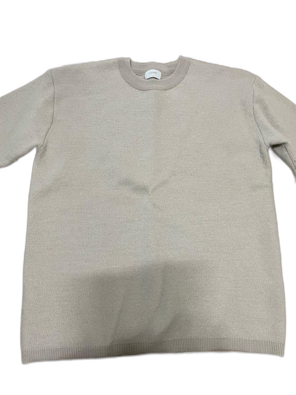 쿠어 울 라운드 니트 S