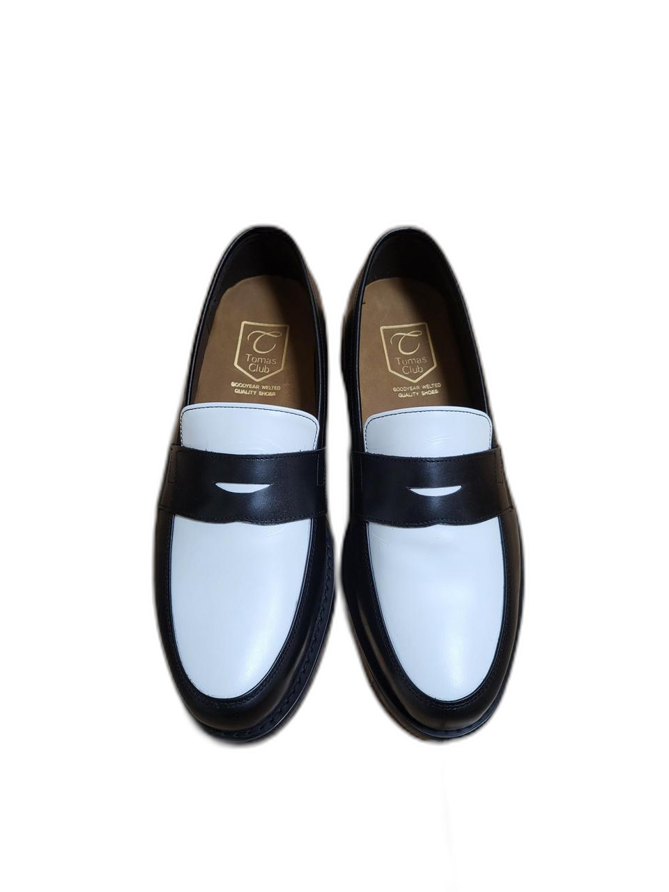 소가죽 배색 로퍼 (새상품)