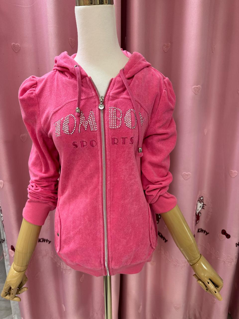 (세일)톰보이 핑크 집업 트레이닝