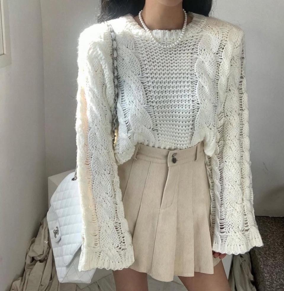 골덴 플리츠스커트