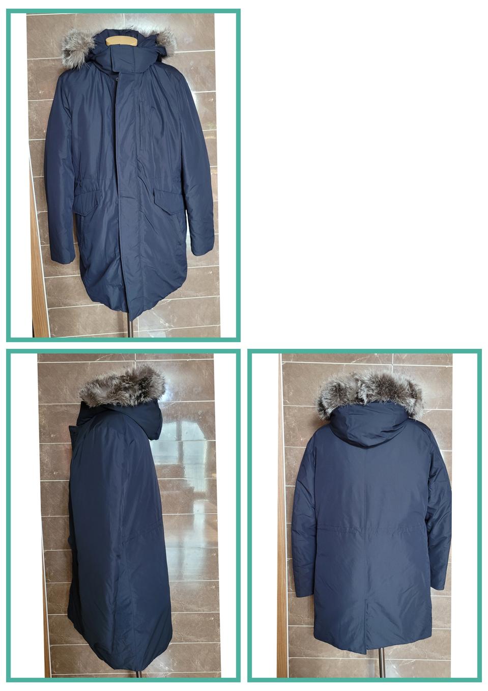 (남성100사이즈) 크로커다일 구스 이중 패딩