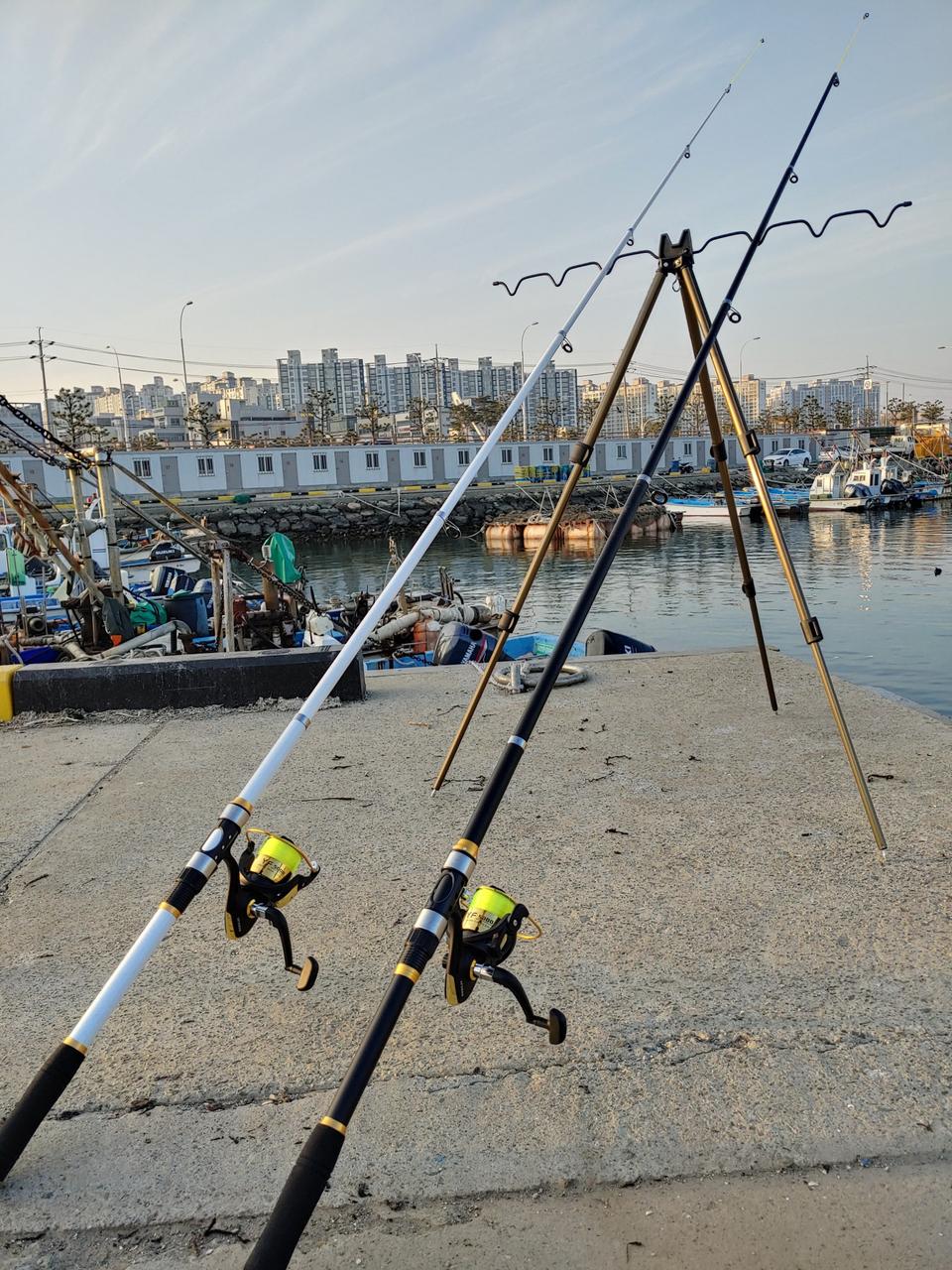 바다 릴 낚시대 원투대(릴5000번)  2대