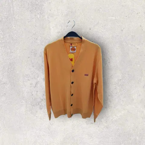 [새상품] 코닥 울 프리미엄 가디건 노란색 105 팝니다!