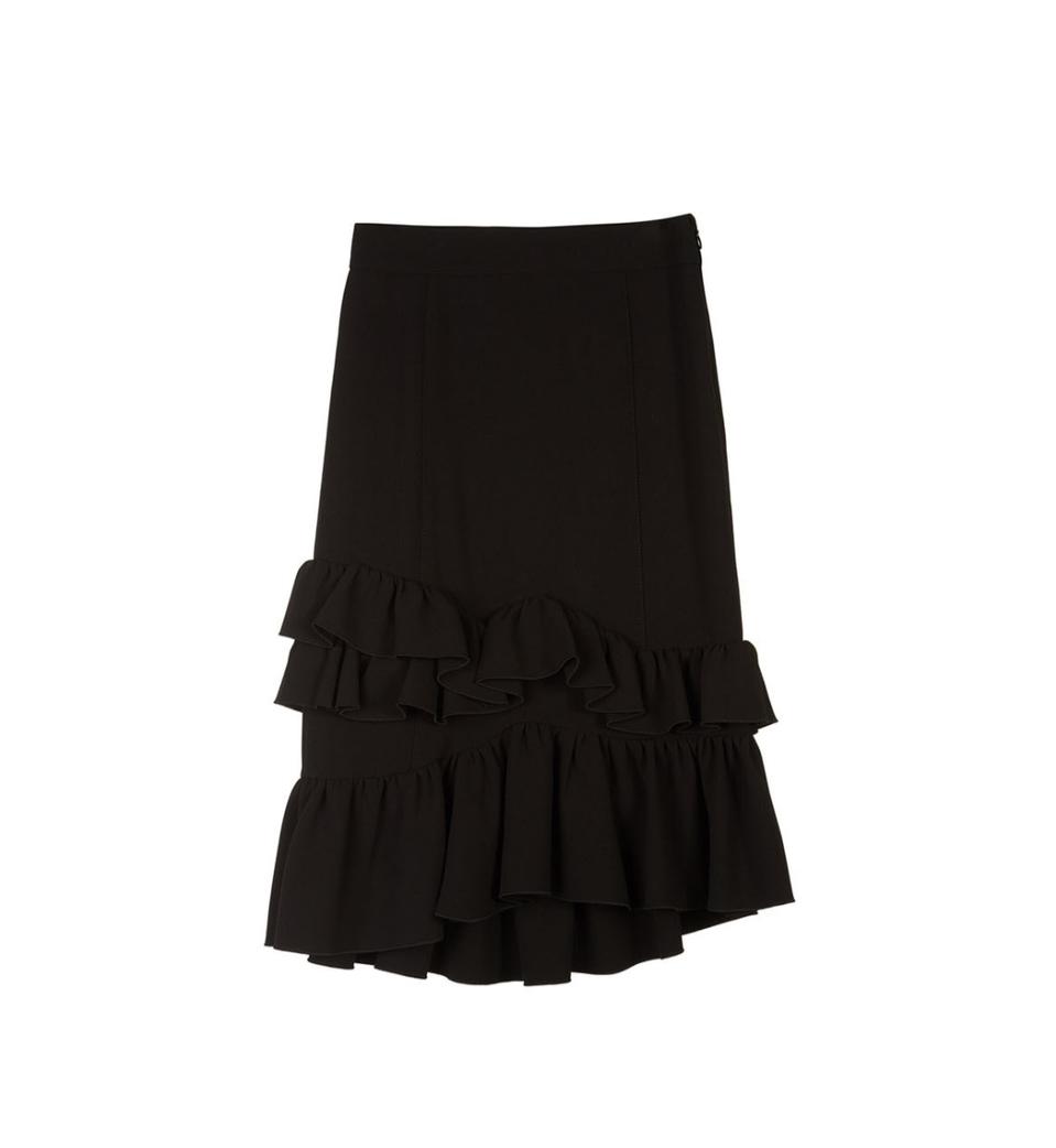 럭키슈에뜨 스커트 38(66).러플. 도톰. 언발란스